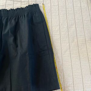 J. Crew Factory black pull-on skirt. Cotten-linen. Never worn new with tags.